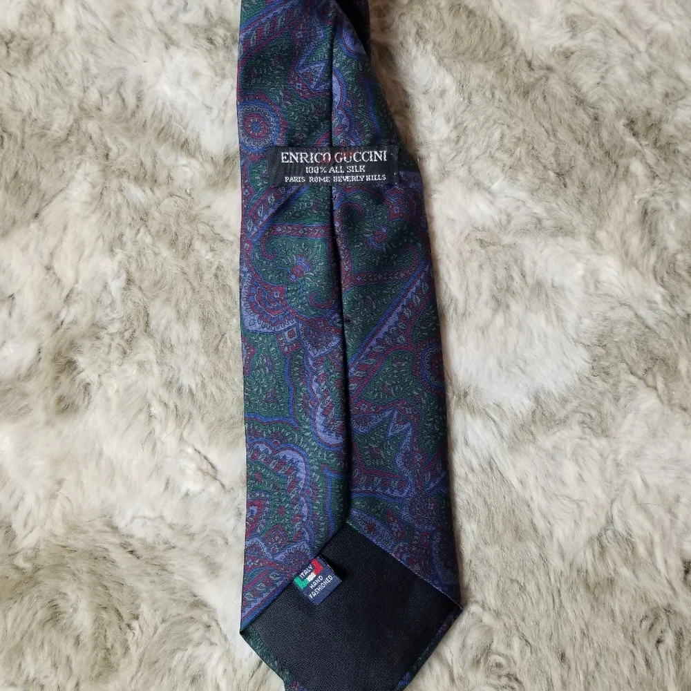 Enrico Guccini Paisley silk tie